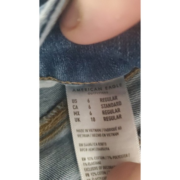AE American Eagle Women's Jeans Size 6 Regular - Picture 3 of 7
